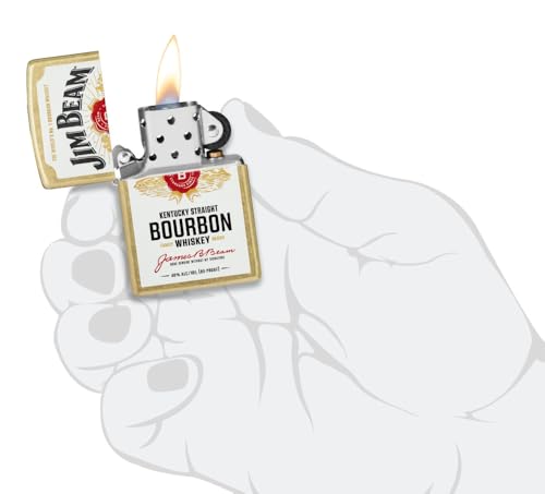 Encendedor de bolsillo Zippo diseño Jim Beam latón regular miniatura 4
