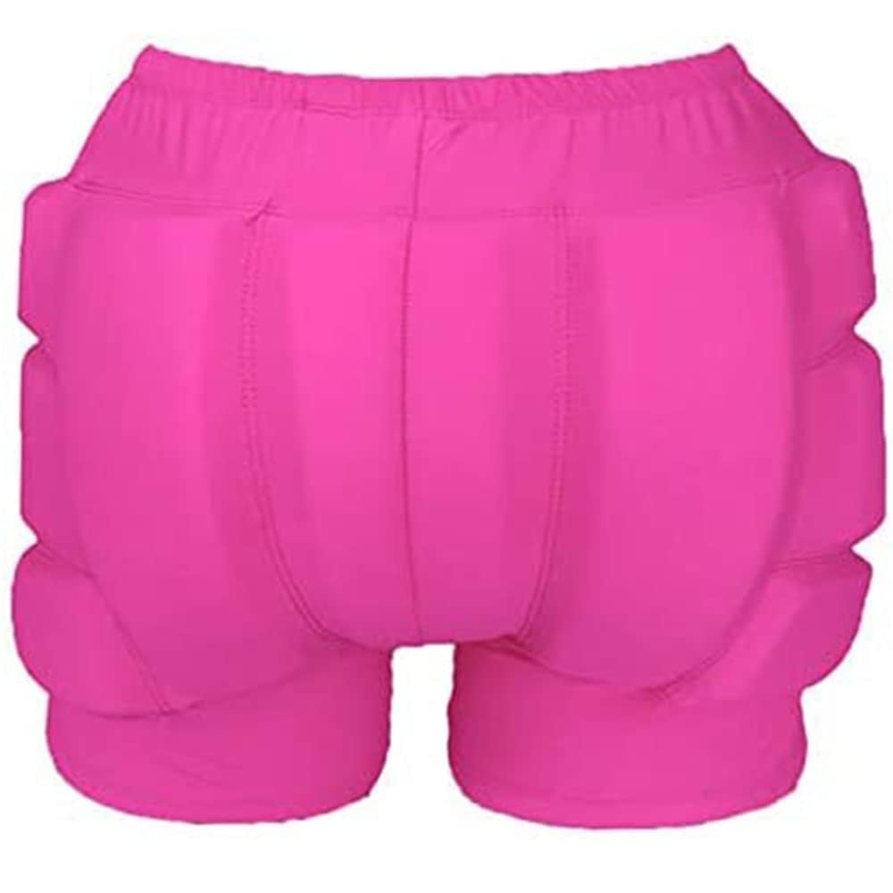 LIUHUO Butt Pads Hips Padded Shorts for Guard Ski Roller Skating Snow Crash Tailbone Butt Pink
