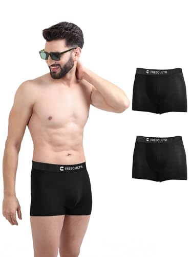 Image of Freecultr Men's Underwear Anti Bacterial Micromodal Airsoft Trunk Classic Waistband - Non Itch No Chaffing Sweat Proof