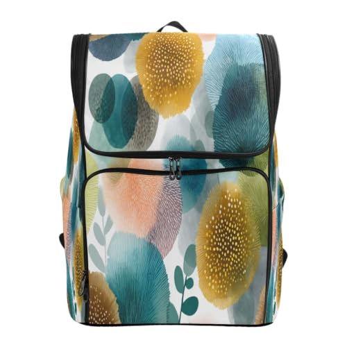 Sac à dos étudiant contre le manque de place avec motif artistique abstrait jaune