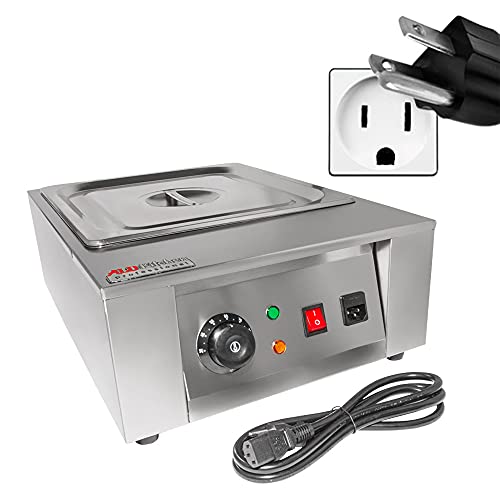 ALDKitchen Chocolate Melting Machine | Stainless Steel | Chocolate Fondue | Tempering Machine with 1 Tank | Manual | 110V (1 Tank)