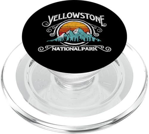 Vintage Yellowstone National Park Retro Mountains Design PopSockets PopGrip per MagSafe