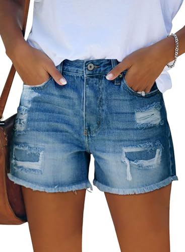 KISSMODA Women's Casual Denim Shorts Summer Jeans Stretchy Hot Short Pants