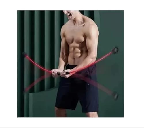 Barra elástica de fitness para exercícios físicos, barra de treinamento de vibração de alta frequênc