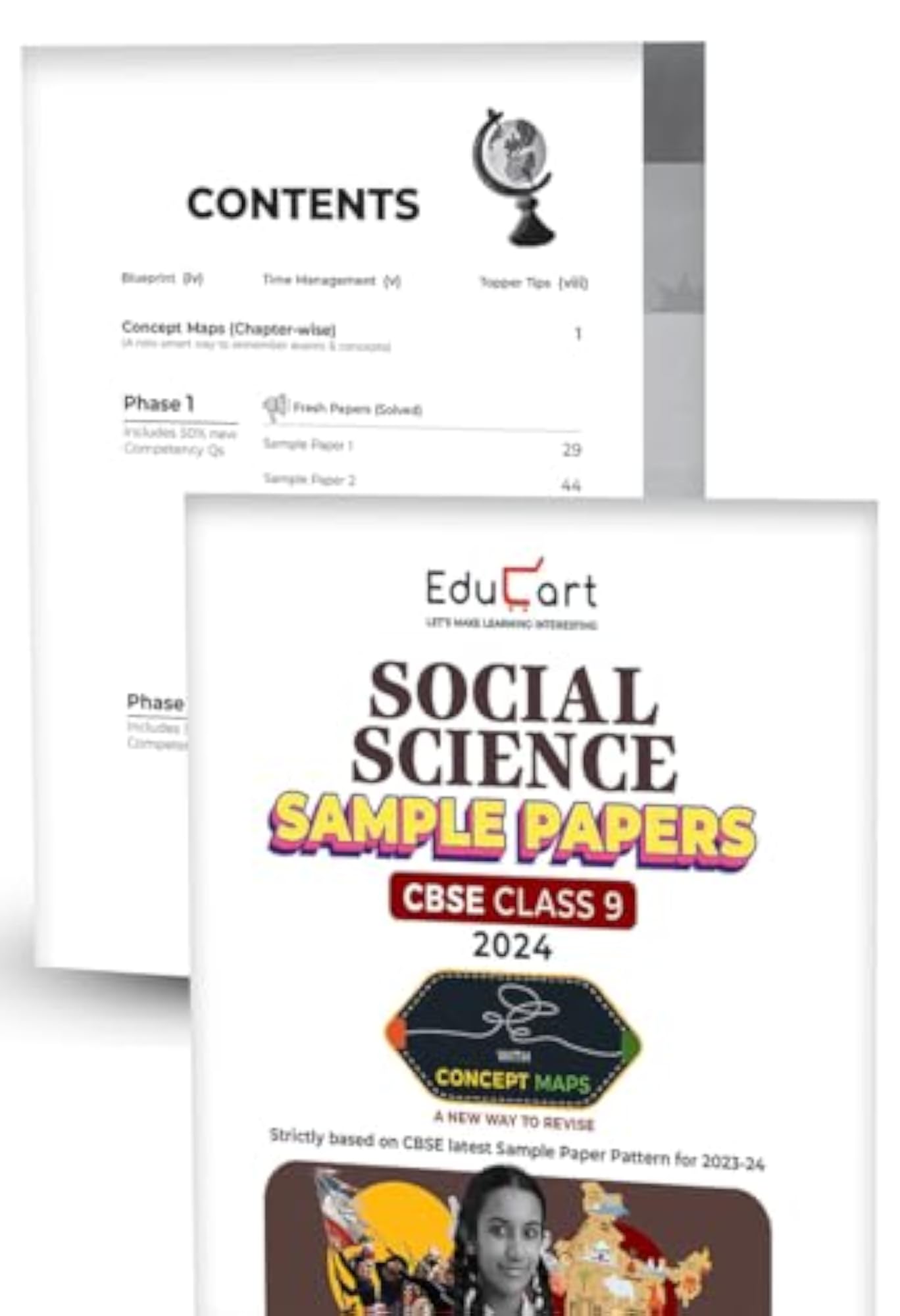 Educart CBSE Class 9 Sample Papers Bundle - Science, Maths, Social Science & English 2023-24