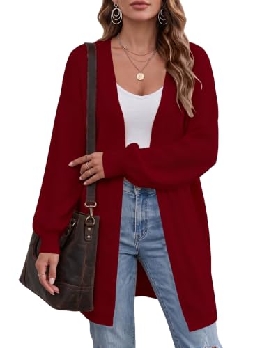 Image of Oversized Long Cardigan Sweaters for Women Cute Heart Fall Coats Outfits