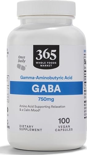 365 by Whole Foods Market, GABA 750Mg, 100 Vegetarian Capsules