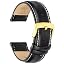 Black Leather/ Beige Stitching (Gold Buckle)