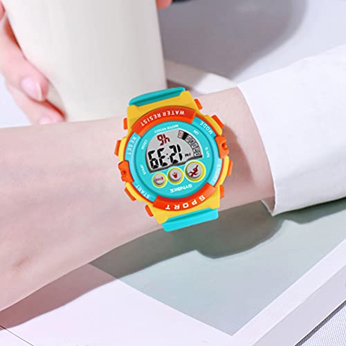 Brteyes Relógio esportivo digital infantil para meninos e meninas, temporizador de LED à prova d'ág