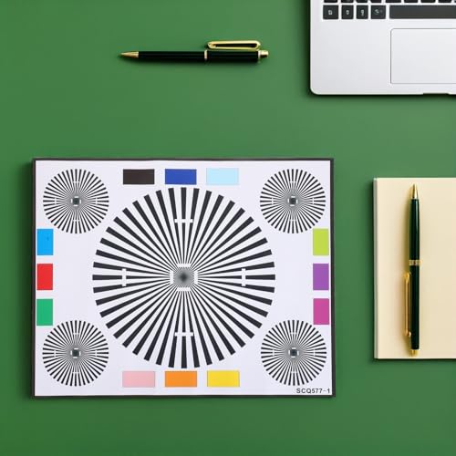 Tabla de calibración de lentes fotográficas con rendimiento consistente 7