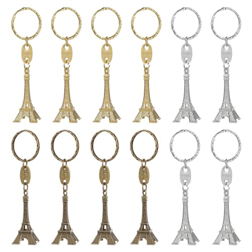 El Mejor Listado de Descripcion de Paris más recomendados. 37 IMIKEYA 12 Piezas Llavero De La Torre Eiffel Retro Paris Torre Eiffel Colgante Llavero Recuerdos Franceses Mochila Colgante Para Regalo De Regalo