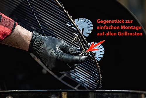 Axtschlag Flammlachsbrett Premium Line Kirsche extra groß, 10-Fach verstellbare Halterung aus Edelstahl, Garen von 4 Seiten für Grill, Feuerschale, Feuertonne, Feuerkorb & Smoker