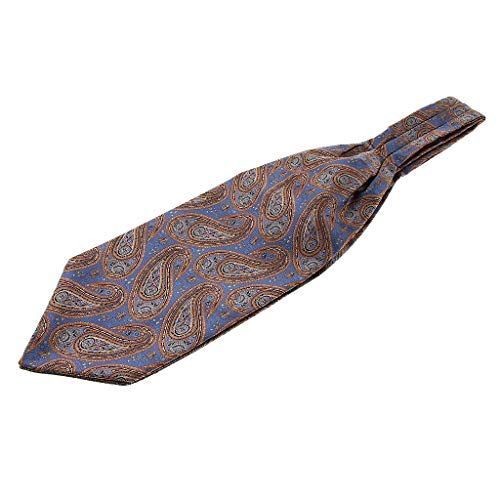 kowaku Gravata de Gravata de Tecido Floral Jacquard Floral Masculina Retro Paisley Ascot Acessórios