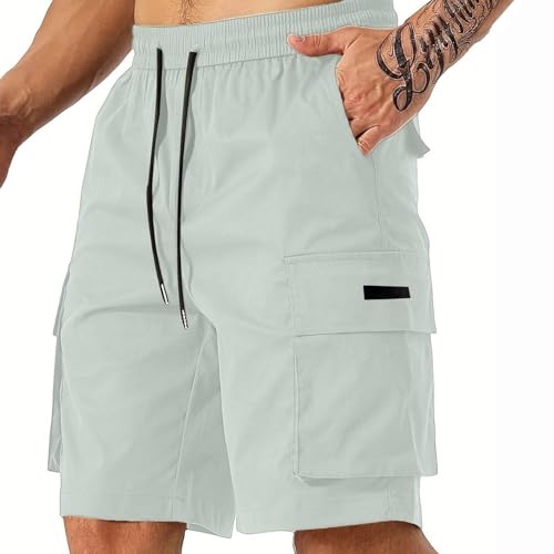 JPLZi Mens Cargo Shorts Size 36 Men's Chino Shorts Mint Green