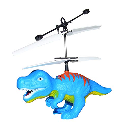 Preisvergleich Produktbild Elektrische rc fliegen Spielzeug infrarot Sensor Dinosaurier Modell Hubschrauber led-blitzbeleuchtung USB Lade kleine rc Spielzeug für Kinder (blau) DEjasnyfall