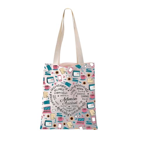 JYTAPP Admin Assistant Canvas Tote Bag Admin Professional Gift Administrative Secretary Shoulder Bag for Coworker
