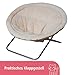 Kerbl Pet Liegemulde Alice, Katzenbett, beige, Ø 58 cm, Höhe 36 cm, weiche Softplüschauflage, Metallgestell, zusammenklappbar, waschbar