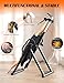 YOLEO Gravity Heavy Duty Inversion Table with Headrest & Adjustable Protective Belt Back Stretcher Machine for Pain Relief Therapy (Black)