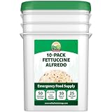 Valley Food Storage Fettuccine Alfredo | 10-Bag Bucket, 50 Servings | Premium Emergency Food Supply, 25 Year Shelf Life | Survival Meal Kits, Prepper Food, Camping & Long Term Food Storage | Packaged in USA
