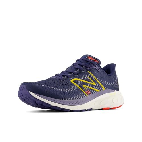 New Balance Men's Fresh Foam X 860 V13 Sneaker, Nb Navy/Ginger Lemon/Neo Flame, 15 Wide
