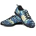 Howilath Starry Night by Vincent Van Gogh Femmes Baskets Chaussures Décontractées - Mocassins Conduite Cuir Respirant Confortable Marche EU 35