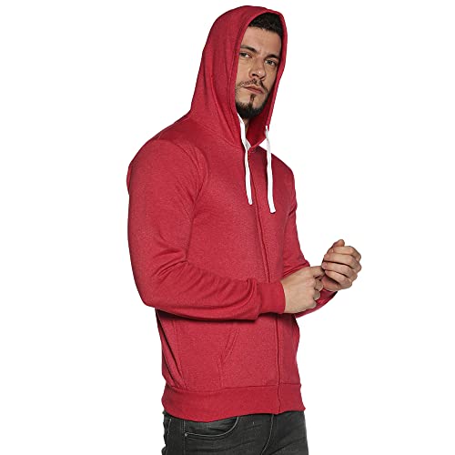 Image of CAHOOT Cotton Plain Sweatshirts for Men(AZW119 ZH M PLN MA AZ L) Maroon