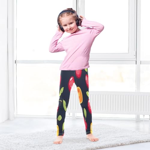 Toddler Girls Leggings Printed Yoga Pants Leggings Red Yellow Apples for Kids4