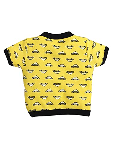 Image of Pooja Baby Baby Boys' & Baby Girls' T-Shirt Hosiery Cotton Clothing Jhabla /Vest Front Open T- Shirt with Snap Buttons Pack Of 4