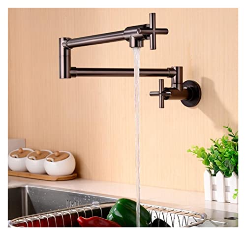 Robinet de cuisine mural pour grand évier avec bras pivotant swing