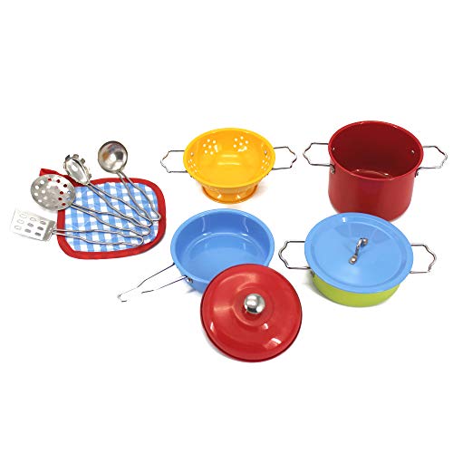 KIDAMI 11 Pieces Kitchen Pretend Toys Mini (Fit Little Baby Tiny Hands)