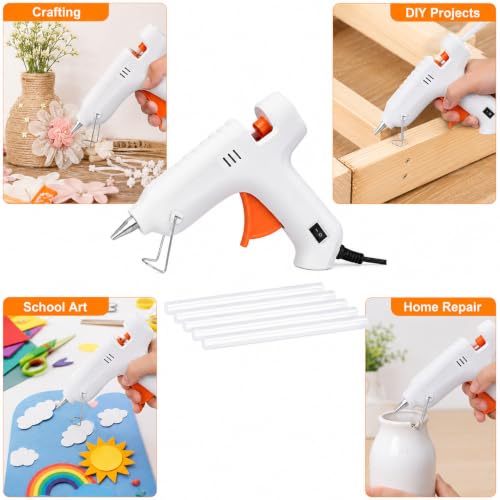 Image of Freedy 20 Watt Mini Glue Gun with 10 Glue Sticks, With On and Off Switch Button Standard Temperature Corded Glue Gun d
