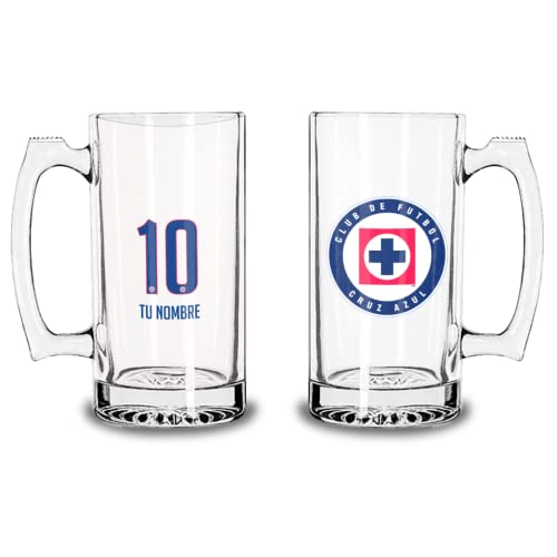 La Mejor Lista de tarros dia del padre - 5 favoritos. 41 Tarro de Cerveza 'Club Deportivo Cruz Azul' cristal capacidad 16 onzas, personalizalo con tu nombre y número favorito, ideal regalo día del padre, Tarro para cerveza, Beer Mug,...