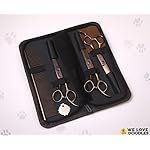 Dog Grooming Scissors Kit - Best Tools for Goldendoodles, Poodles & Doodles - Straight, Curved & Thinning Shears - Golden Doodle Grooming Kit - Professional Grade Steel, 4 Pc Set [We Love Doodles] - Image 4