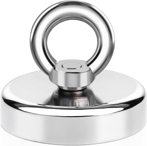 超強力 マグネットフック 強力 磁石 フック 直径60MM 垂直負荷重120KG 超強磁力フック ネオジム磁石 防水耐食性 サルベージ用 キッチン収納フック 引き揚げ オーニング 壁掛け 浴室 戸外 倉庫用