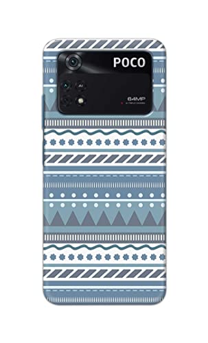 Image of Printed Hard Back Cover Case for Mi Poco M4 Pro 4G Back Cover (Seamless Geometric Tribal Pattern) -1803