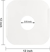 Vista 2 de 100 fundas interiores de vinilo de 12 pulgadas, hechas de papel kraft blanco pesado, cubiertas de álbum con esquinas redondas para 33 RPM, agujero