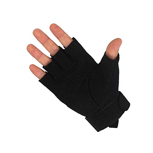 Tirain Military Half Finger Fingerless Tactical Airsoft Hunting Riding Cycling Gloves (M, Black)