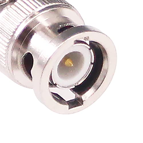 Conector adaptador BNC macho a hembra ángulo recto RF miniatura 5