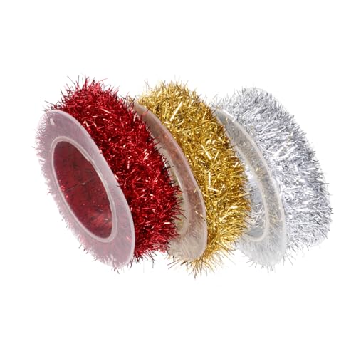 CONGARTENO 3 Stück Teiliges Weihnachtslametta Metallic Girlanden in...