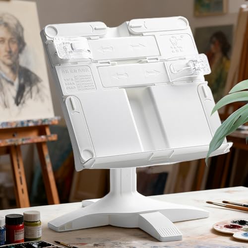 Soporte para libros ajustable con rotación para laptop, documentos y libros de cocina 2