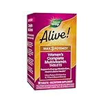 Nature's Way Alive! Max3 Potency Women's Complete Multivitamin, Supports Energy Metabolism, Heart & Bone Health*, with B-Vitamins Including Methylated B12 and Folate, 90 Tablets