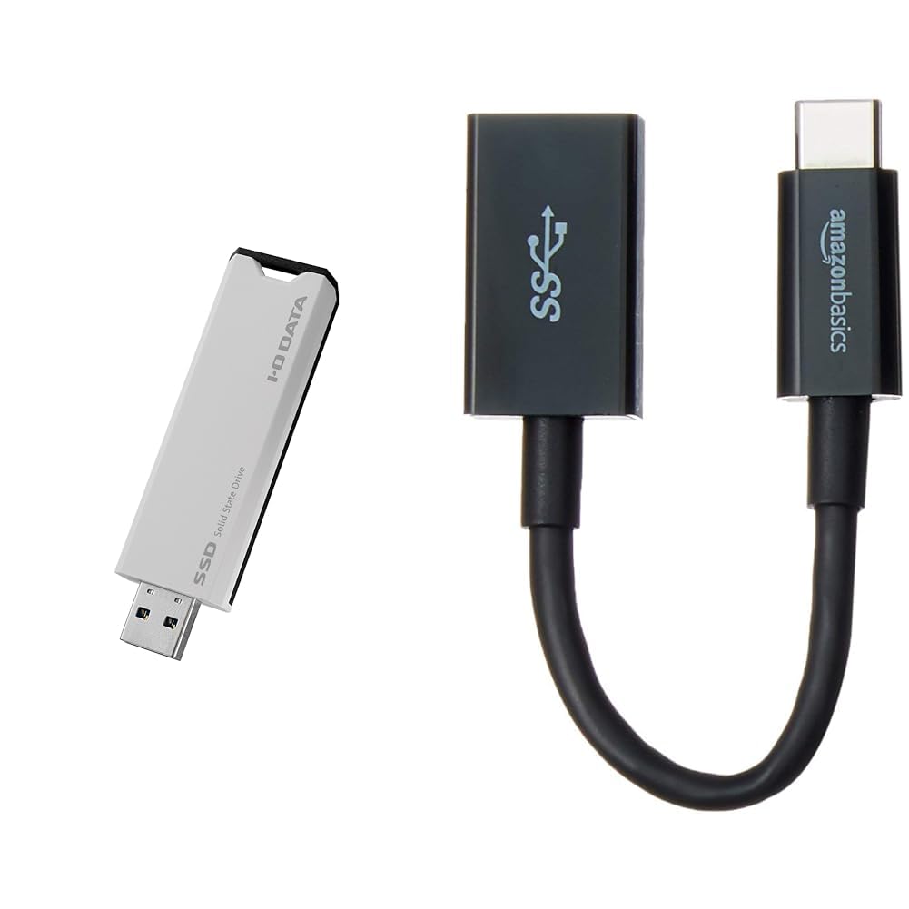 Amazon | IODATA SSD 外付け 1TB ホワイト×ブラック 小型 スティック
