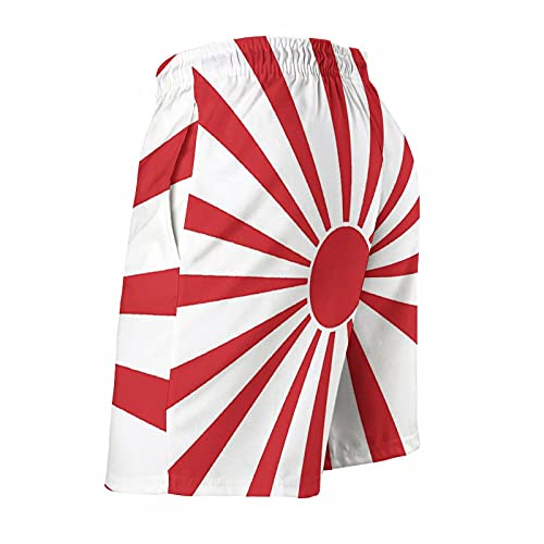 BAIKUTOUAN Japanese Rising Sun Flag Print Swim Trunks Short Beach Pants for Men Casual3