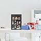 GMFrames Fels Vitrine Organisieren Sie Ihre Edelsteine in 9 Rastern,Kristallhalter für Steine-Display,Aufbewahrungsbox Crystal Organizer Schwarz