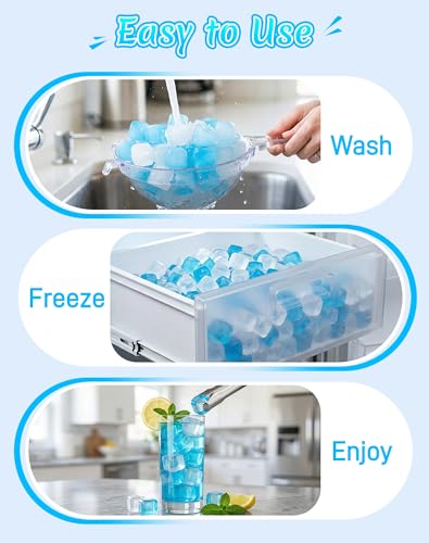 360 cubos de hielo reutilizables de plástico miniatura 5