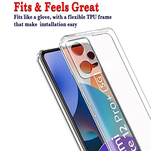 Image of NISHTECH for Redmi Note 12 Pro 5G, Poco X5 Pro 5G Premium Transparent Hybrid Soft Slim Dust Proof Back Case Cover Silicone with Camera Protection