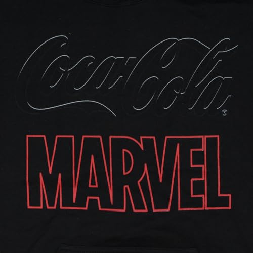 Coca-Cola x Marvel Collaboration Men's Front and Back Logo Designs Adult Pullover Hoodie Sweatshirt2