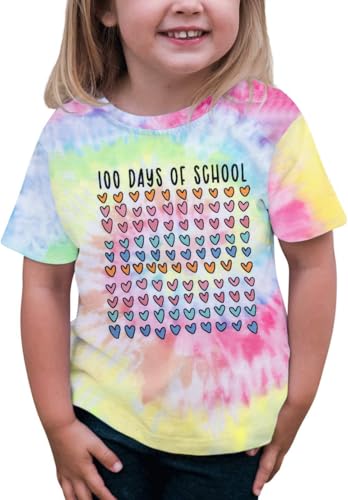Image of BANGELY 100 Days of School Shirts for Kids Back to School Graphic Tee 100 Days Celebration Tshirt Elementary Student Gift