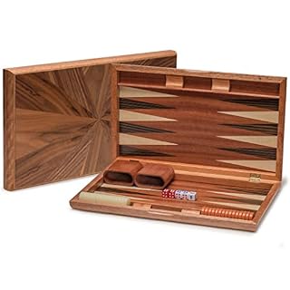 Yellow Mountain Imports backgammon bois incrusté, plateau 43 cm