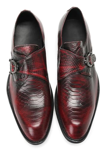 Santimon Mens Loafers Formal Dress Slip On Shoes Leather Wedding Fashion Casual Driving Monk Strap Loafers Business Prom Tuxedo Summer Shoes for Men4